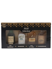 Assorted Malt Selection Bottled 1990s - Bowmore, Glenlivet, Glenmorangie & Jura 4 x 5cl / 40%
