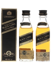 Johnnie Walker Black Label 12 Year Old Bottled 1990s 2 x 5cl / 40%