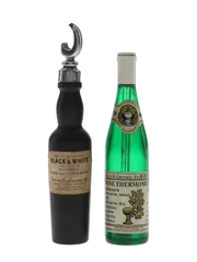 Black & White Bottle Opener & Wine Thermometer  