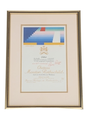 Chateau Mouton Rothschild 1984 Framed Label Print