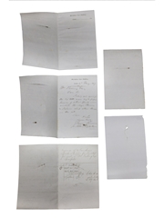 James Jameson Marrowbone Lane Distillery Invoices, Dated 1847 William Pulling & Co. 