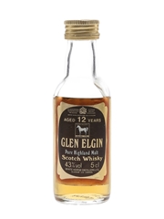 Glen Elgin 12 Year Old Bottled 1980s 5cl / 43%