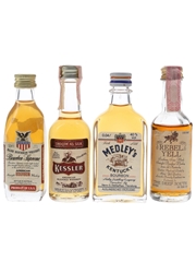 Bourbon Supreme, Kessler, Rebell Yell & Medley's Bottled 1970s & 1980s 4 x 4cl-5cl