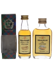 Pride Of The Lowlands & Strathspey 12 Year Old Bottled 1980s - Gordon & MacPhail 2 x 5cl / 40%