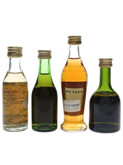 Assorted Brandy Badel, Mariacron, Metaxa & St Remy 4 x 5cl