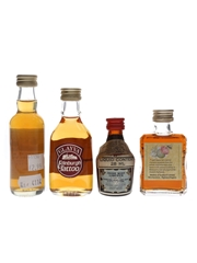 Assorted Whisky Liqueurs Conwy Castle, Glayva, Irish Mist, Stag's Breath 4 x 3.5cl-5cl