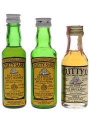 Cutty Sark Bottled 1970s & 1980s 3 x 3.7cl-5cl / 43%