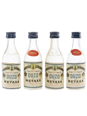 Metaxa Ouzo Bottled 1970s 4 x 4.5cl / 40%