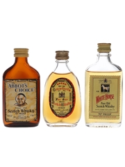 Abbot's Choice, Crawford's & White Horse Bottled 1960s & 1970s 3 x 5cl / 40%