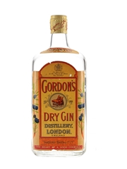 Gordon's Dry Gin Spring Cap Bottled 1950s - Ship Stores 75cl