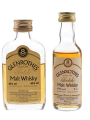 Glenrothes Glenlivet 8 Year Old Bottled 1970s-1980s 2 x 5cl / 40%