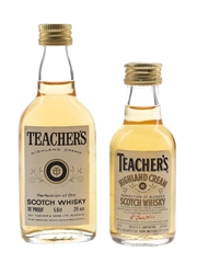 Teacher's Highland Cream Bottled 1970s & 1980s 5cl-5.6cl