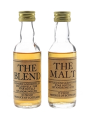 The Blend & The Malt Bottled 1970s - Star Hotels 2 x 5cl