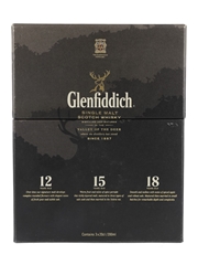 Glenfiddich Set 12, 15 & 18 Year Old 3 x 20cl / 40%