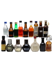 16 Assorted Liqueur Miniatures 