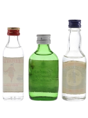 Beefeater, Gordon's & Plymouth Gin Bottled 1970s 3 x 5cl