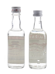 Smirnoff Red Label Vodka Bottles 1970s - International Distillers & Vinteners Ltd. 2 x 5cl / 37.5%