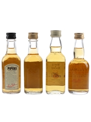 100 Pipers & Whyte & Mackay Special Bottled 1970s & 1980s 4 x 5cl / 40%