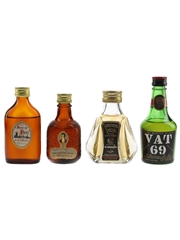 Assorted Blended Whisky Bottled 1970s 4 x 4.7cl-5cl / 40%