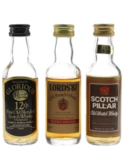 Glorious 12th, Lords' 87 & Scotch Pillar Bottled 1980s 4 x 4.7-5