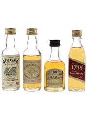 1745, Biggar, Grog Blossom & Jet Stream Bottled 1980s 4 x 5cl