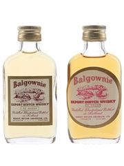 Balgownie Export Scotch Whisky Bottled 1960s - Robert Watson Ltd. 2 x 5cl / 40%
