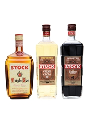 Stock Italian Liqueurs Creme De Cacao, Triple Sec, Coffee 3 x 75cl