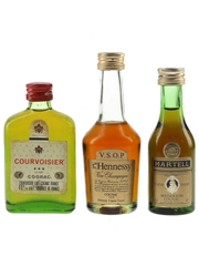 Hennessy VSOP, Courvoisier 3 Star Luxe & Martell VSOP  3 x 3cl-5cl / 40%