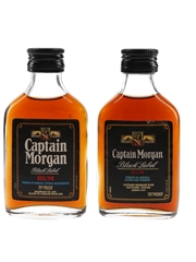 Captain Morgan Black Label Rum Bottled 1970s 2 x 5cl / 40%