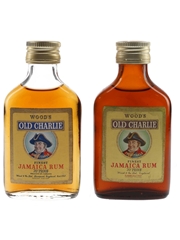 Wood's Old Charlie Finest Jamaica Rum Bottled 1970s 2 x 5cl / 40%