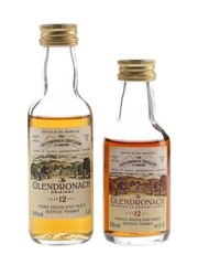Glendronach 12 Year Old Bottled 1980s-1990s 2 x 5cl / 40%