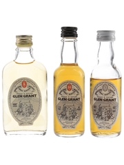 Glen Grant 8,10 and 12 Year Old Bottled 1970s-1980s 3 x 4.7-5cl