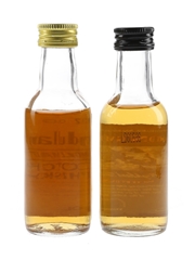Glendullan 12 Year Old & Longmorn 15 Year old Bottled 1980s-1990s 2 x 5cl