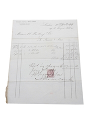 Trower & Sons Correspondence & Receipts, Dated 1899-1907 William Pulling & Co. 