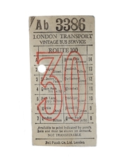 Johnnie Walker London Transport Bus Ticket Route 100 1972-1983 