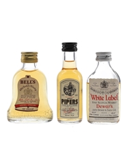 Bell's Extra Special, Dewar's White Label & Pipers Bottled 1970s-1980s 3 x 5cl