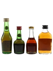 Assorted Cognac Bottled 1970s-1980s 4 x 3-5cl / 40%