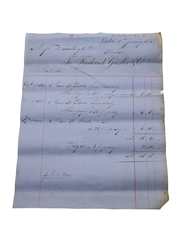 Frederick Giesler & Co. Correspondence, Trade Agreement, Invoices & Cheque, Dated 1864-1907 William Pulling & Co. 