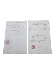Longrow & Kintyre Distilleries Invoices & Cheques Date 1877-1904 William Pulling & Co 