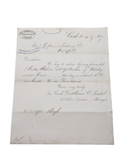 Cork Distilleries Co. Ltd. Correspondence & Invoices, Dated 1864-1872 William Pulling & Co. 