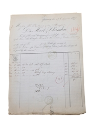 Moet & Chandon Invoices, Dated 1877 William Pulling & Co. 
