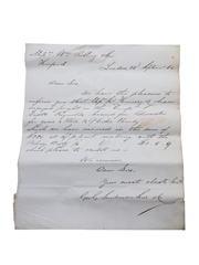 Sandeman Sons & Co. Correspondence, Invoices & Purchase Receipts, Dated 1846-1888 William Pulling & Co. 