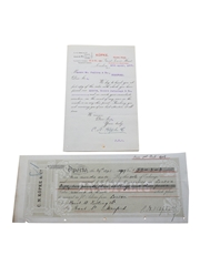 Kopke & Co. Correspondence & Purchase Receipts, Dated 1907-1908 William Pulling & Co. 