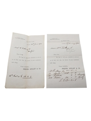 Rouyer, Guillet & Co. Correspondence, Purchase Receipts & Invoices, Dated 1886-1905 William Pulling & Co. 