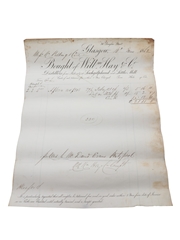 Littlemill Distillery Correspondence, Invoices & Purchase Receipt  Dated 1857-1865 William Pulling & Co. 