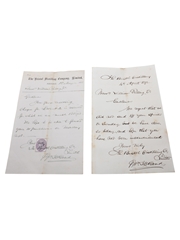 Bristol Distillery Company Limited Correspondence &  Dated 1864 & 1873 William Pulling & Co. 