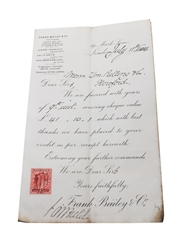 Frank Bailey & Co. Correspondence, Invoices & Purchase Receipts, Dated 1886-1904 William Pulling & Co. 
