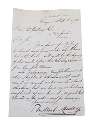 Bulloch Lade & Co. Letter, Dated 1873 William Pulling & Co. 