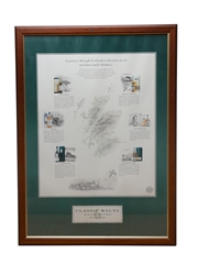 Classic Malts, Six of Scotland's Finest Malt Whiskies Map  46.5cm x 64cm