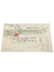 John White & Co. Invoice & Purchas Receipt, Dated 1937